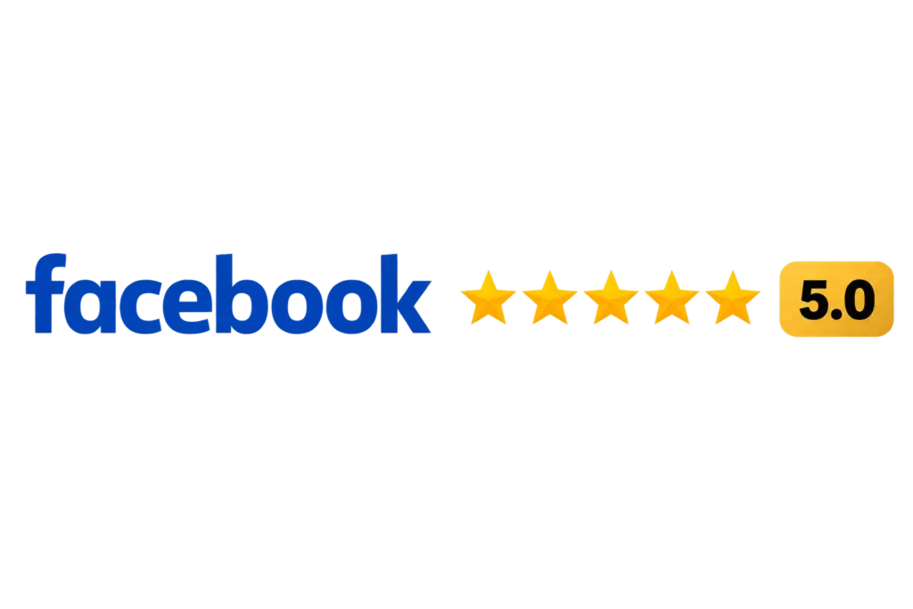 Facebook 5.0 star rating badge