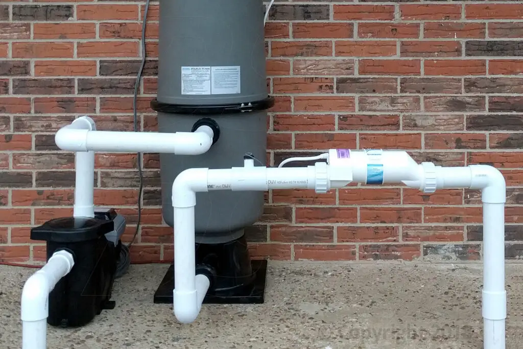 Hayward AquaRite salt system installed on a pool equipment pad
