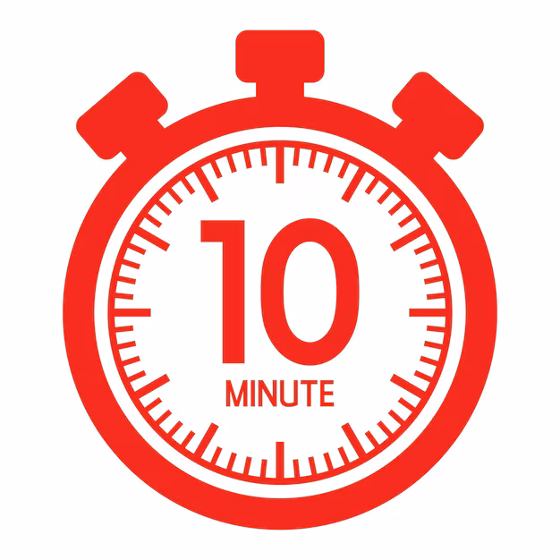 Ten-minute stopwatch icon