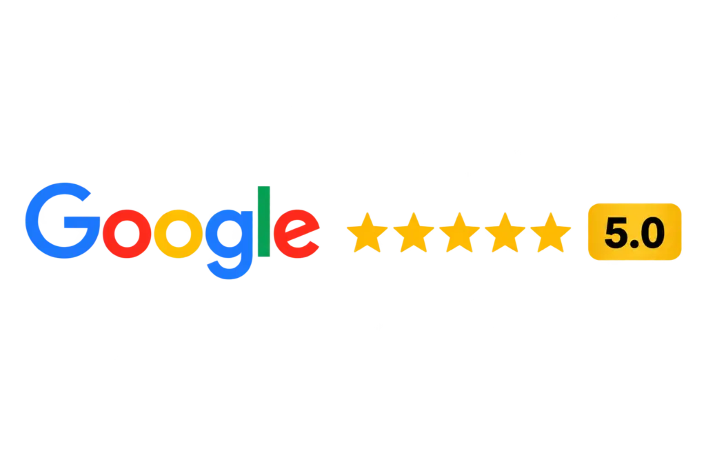 Google 5.0 star rating badge
